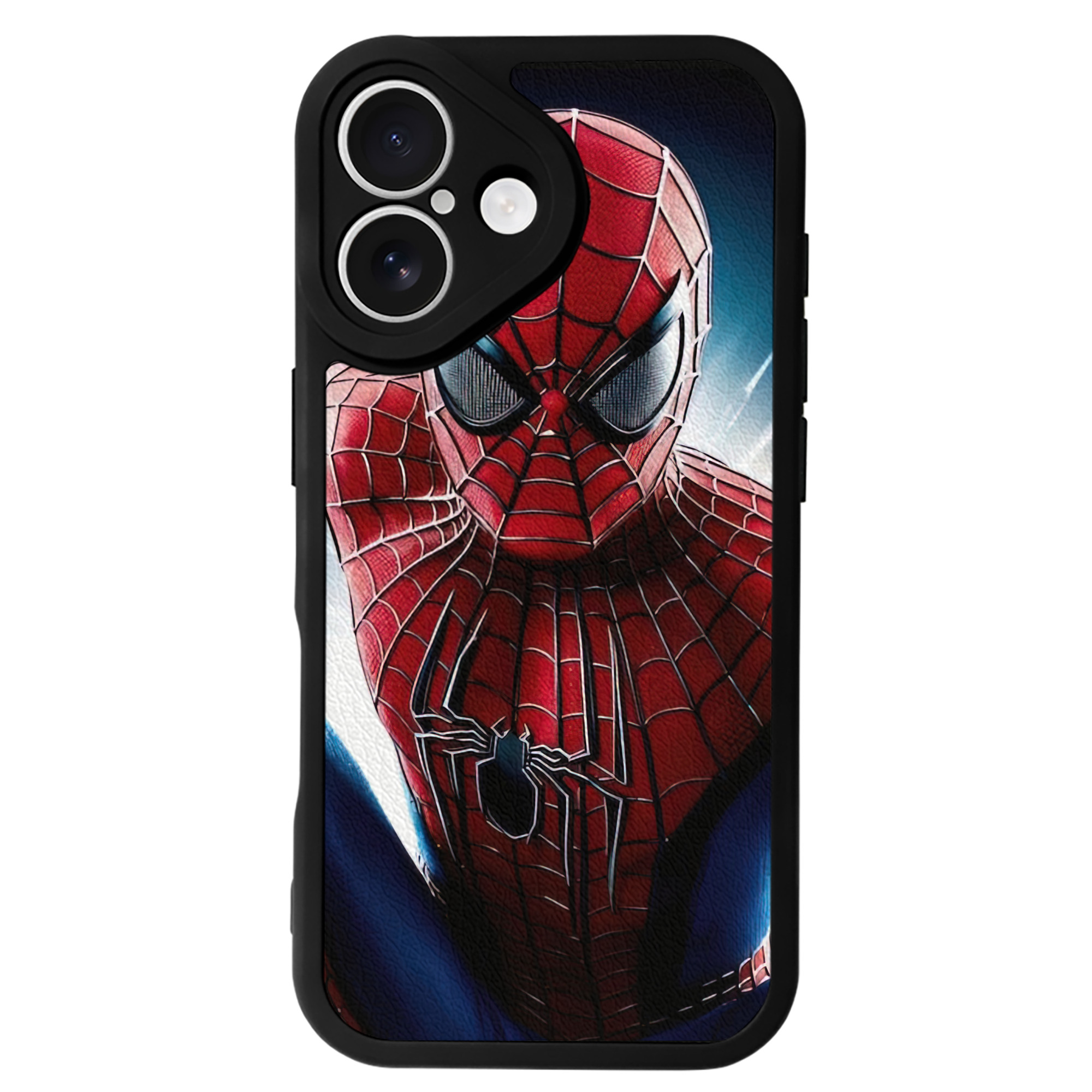 Spider Man スパイダーマン 【iPhone 16シリーズ対応】シリコンスマホケース（レザー調） 材質：シリコン
